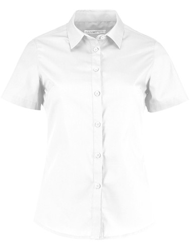 KUS-KK241-Womens Tailored Fit Poplin Shirt Short Sleeve